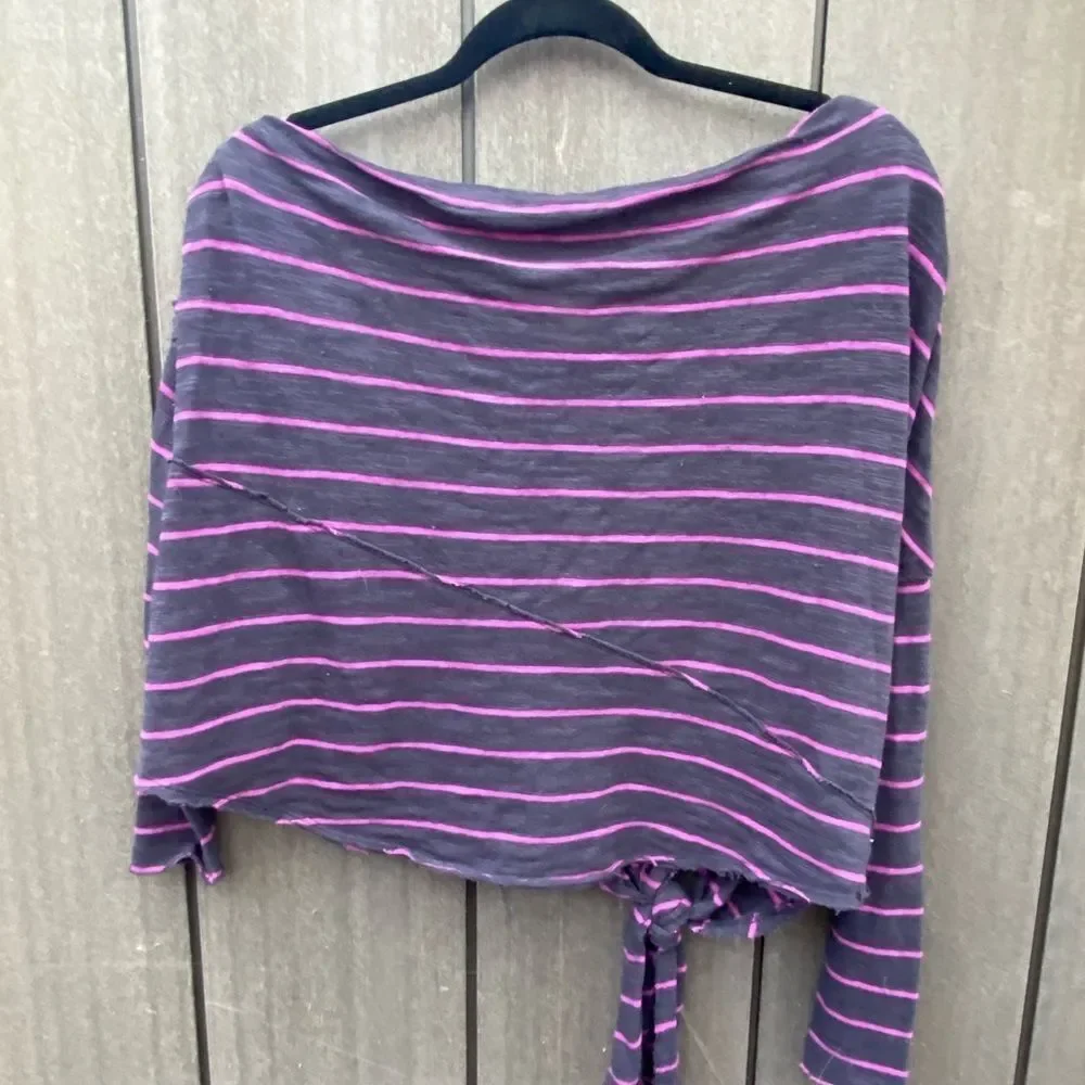 Free People Love Lane‎ Striped One Shoulder Top